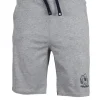 Pantaloncino sportivo in jersey con stampa e lacci in contrasto