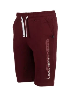 Pantaloncino sportivo in jersey con stampa e lacci in contrasto
