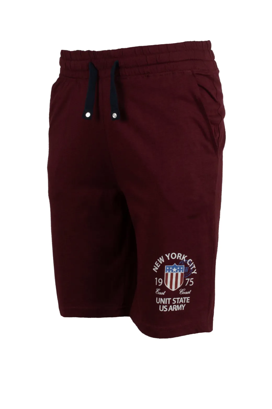 Pantaloncino sportivo in jersey con stampa e lacci in contrasto