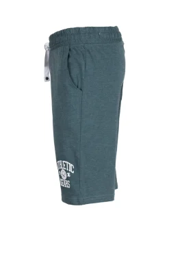 Pantaloncino sportivo in jersey con stampa e lacci in contrasto