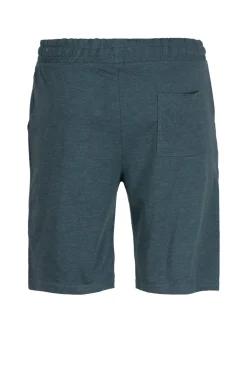 Pantaloncino sportivo in jersey con stampa e lacci in contrasto
