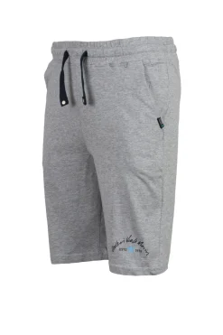 Pantaloncino sportivo in jersey con stampa e lacci in contrasto