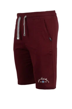 Pantaloncino sportivo in jersey con stampa e lacci in contrasto