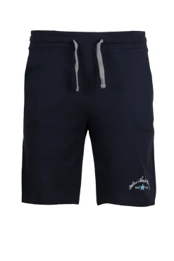 Pantaloncino sportivo in jersey con stampa e lacci in contrasto