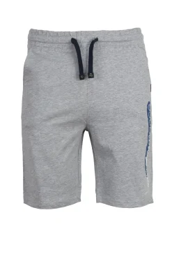 Pantaloncino sportivo in jersey con stampa e lacci in contrasto