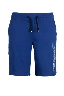 Pantaloncino sportivo in jersey con stampa e lacci in contrasto