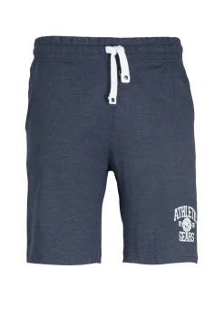 Pantaloncino sportivo in jersey con stampa e lacci in contrasto