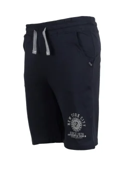 Pantaloncino sportivo in jersey con stampa e lacci in contrasto