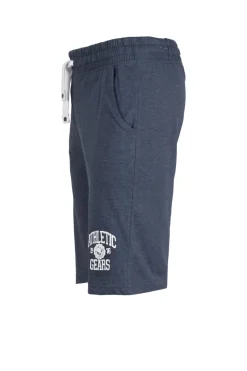Pantaloncino sportivo in jersey con stampa e lacci in contrasto