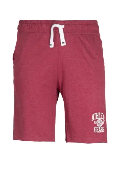 Pantaloncino sportivo in jersey con stampa e lacci in contrasto