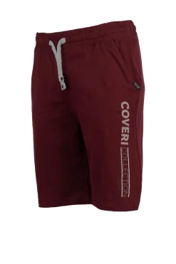 Pantaloncino sportivo in jersey con stampa e lacci in contrasto