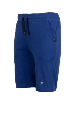 Pantaloncino sportivo in jersey con stampa e lacci in contrasto