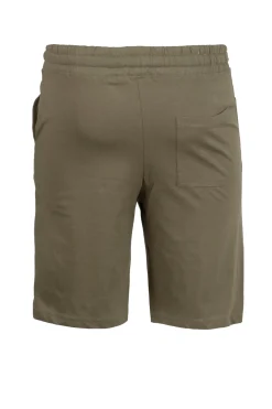 Pantaloncino sportivo in jersey con stampa e lacci in contrasto