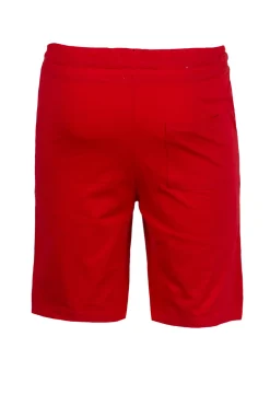Pantaloncino sportivo in jersey con stampa e lacci in contrasto