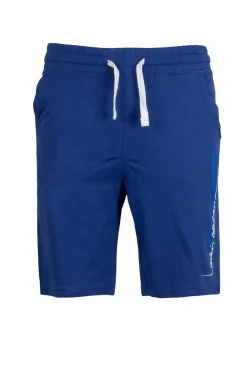 Pantaloncino sportivo in jersey con stampa e lacci in contrasto