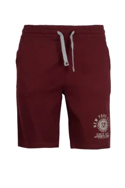 Pantaloncino sportivo in jersey con stampa e lacci in contrasto
