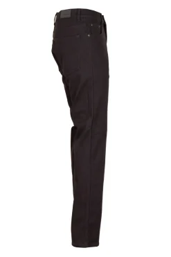 Pantalone 5 tasche in twill elasticizzato foderato