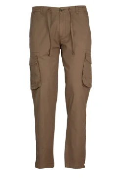 Pantalone cargo elasticizzato con coulisse e tasconi laterali