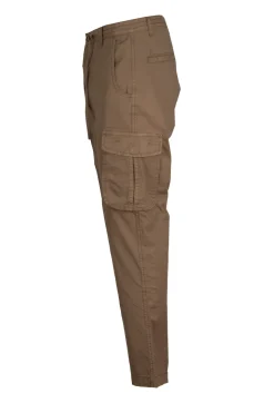 Pantalone cargo elasticizzato con coulisse e tasconi laterali