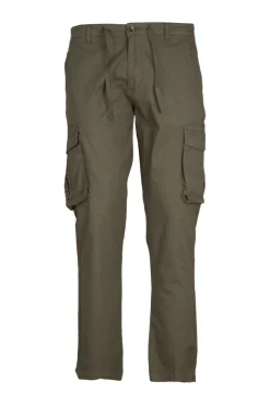 Pantalone cargo elasticizzato con coulisse e tasconi laterali
