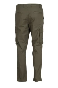 Pantalone cargo elasticizzato con coulisse e tasconi laterali