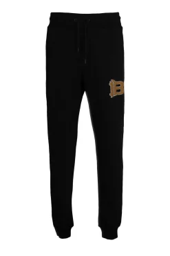 Pantalone jogger in felpa con coulisse e polsino alla caviglia