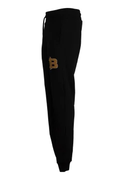 Pantalone jogger in felpa con coulisse e polsino alla caviglia