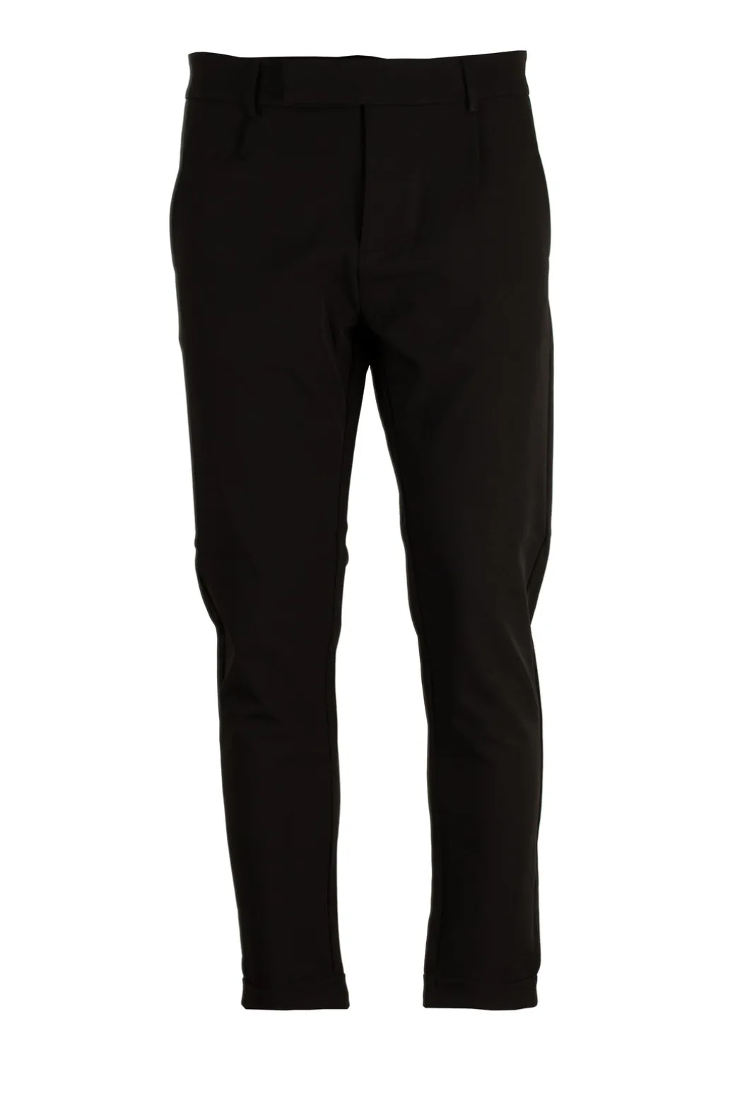 Pantalone loose fit con pence e tasca america in tessuto elasticizzato
