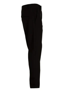 Pantalone loose fit con pence e tasca america in tessuto elasticizzato