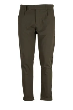 Pantalone loose fit con pence e tasca america in tessuto elasticizzato