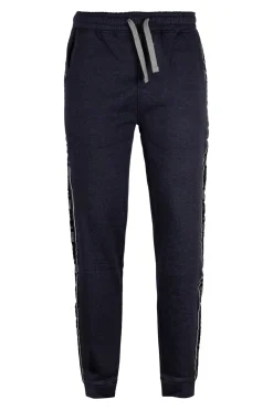 Pantalone sportivo felpato con bande laterali