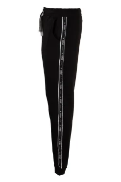 Pantalone sportivo felpato con bande laterali