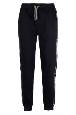 Pantalone sportivo felpato con bande laterali