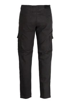 Pantalone tasca america con tasconi in twill elasticizzato