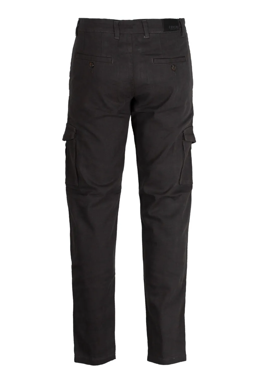 Pantalone tasca america con tasconi in twill elasticizzato