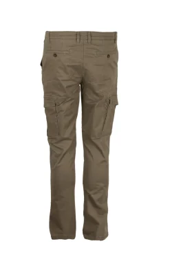 Pantalone tasca america con tasconi in twill elasticizzato