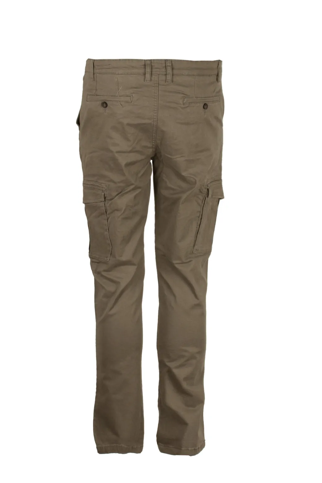 Pantalone tasca america con tasconi in twill elasticizzato