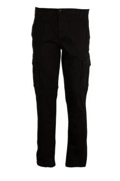 Pantalone tasca america con tasconi in twill elasticizzato