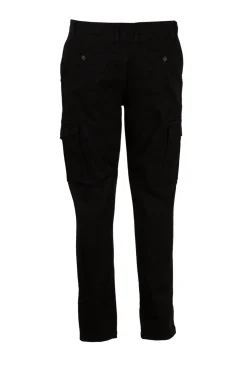 Pantalone tasca america con tasconi in twill elasticizzato