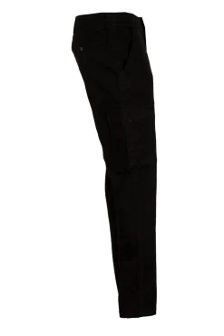 Pantalone tasca america con tasconi in twill elasticizzato