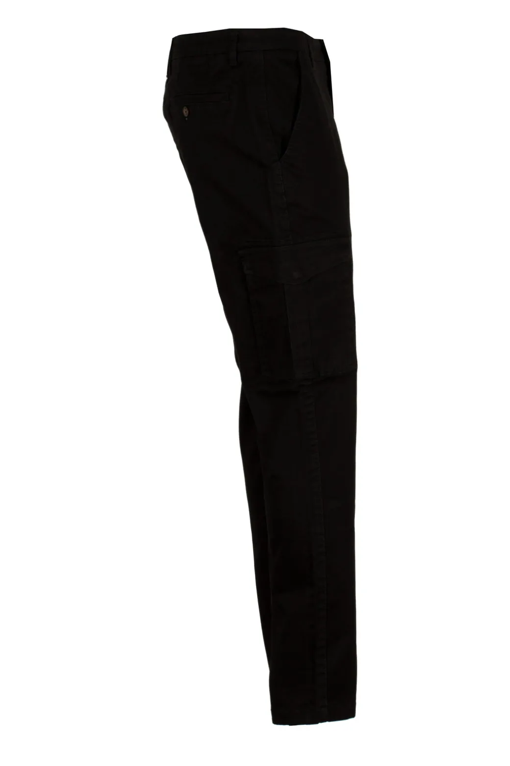 Pantalone tasca america con tasconi in twill elasticizzato