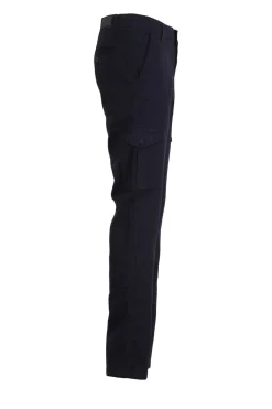 Pantalone tasca america con tasconi in twill elasticizzato