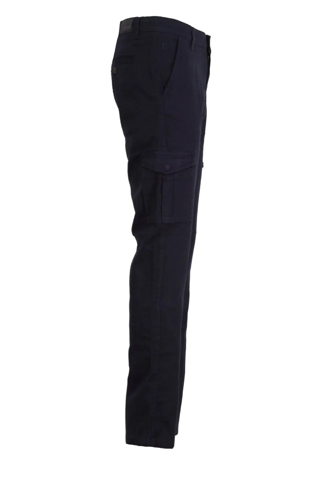 Pantalone tasca america con tasconi in twill elasticizzato