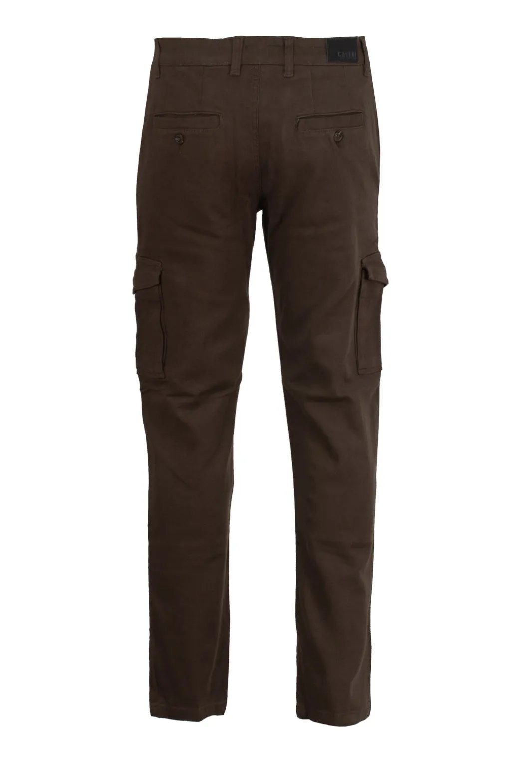Pantalone tasca america con tasconi in twill elasticizzato