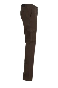 Pantalone tasca america con tasconi in twill elasticizzato
