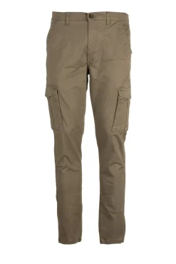 Pantalone tasca america con tasconi in twill elasticizzato