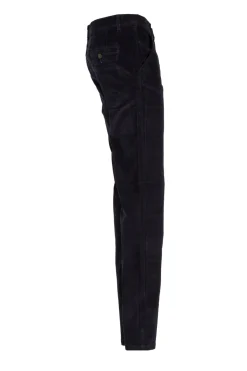 Pantalone tasca america in velluto elasticizzato 2000 righe