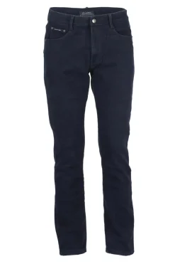 Pantaloni 5 tasche in twill foderati in pile