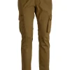 Pantaloni cargo twill di cotone slim fit