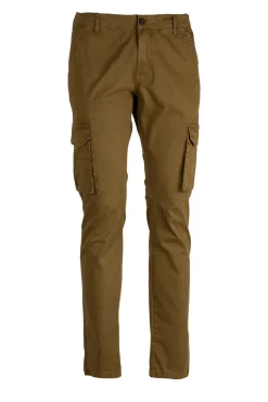 Pantaloni cargo twill di cotone slim fit